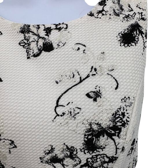 Foreign Exchange Short Dress Black/White Floral WMNS S Cut Outs Tank Stretchy - Picture 8 of 8